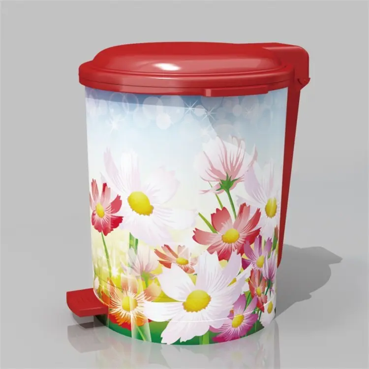 Glossy in mold label for dustbin image 2
